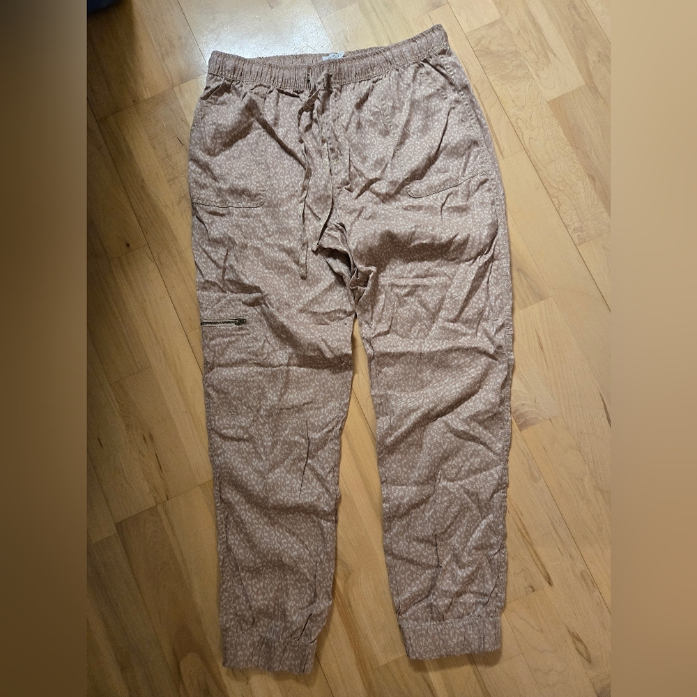 Nicole Miller leopard print drawstring jogger pant